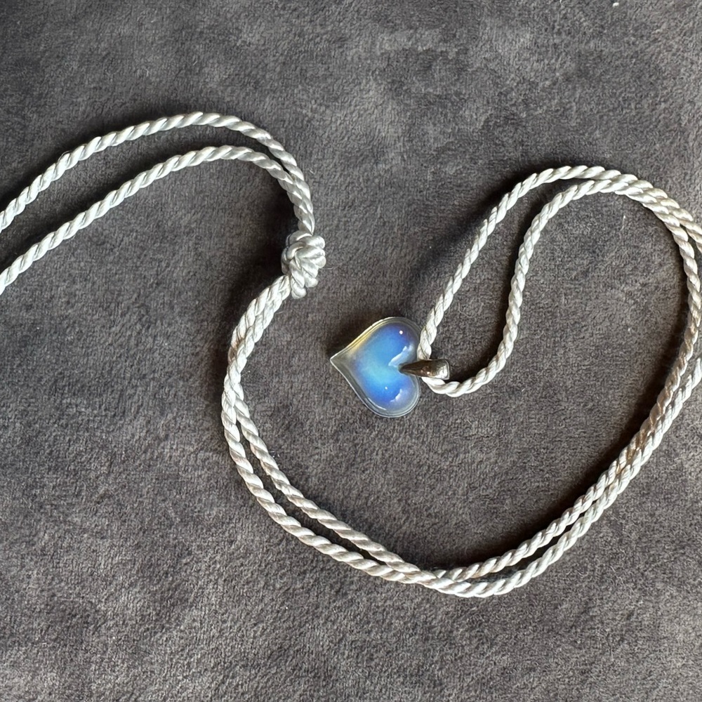 Lalique crystal Heart pendant / necklace